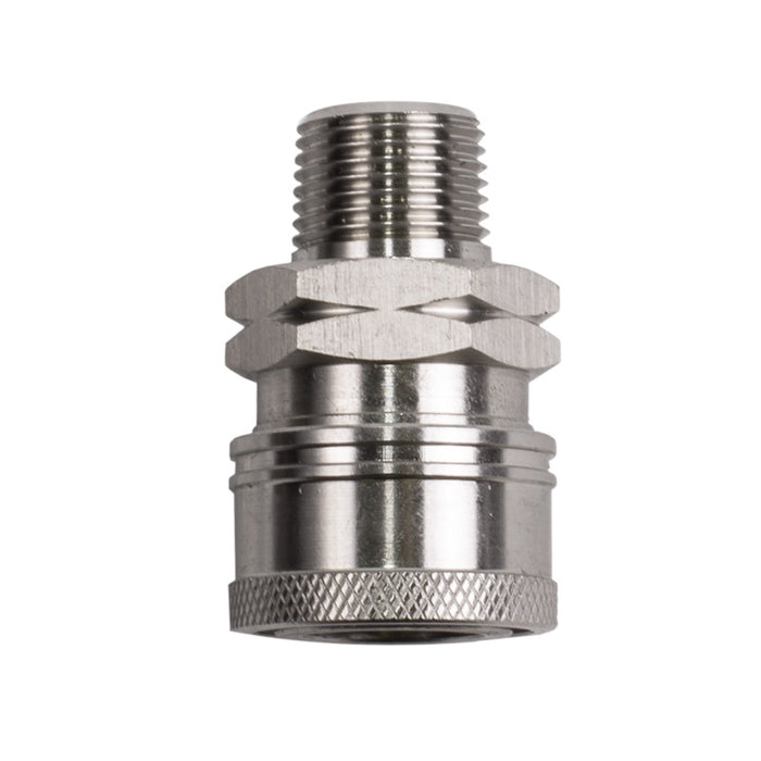 BE Pressure (374) 85.300.108S BE Coupler Stainless Steel 3/8" MNPT Quick Connect Fitting