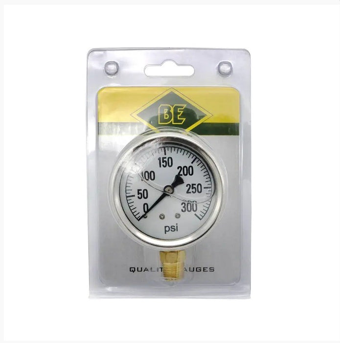 Braber Equipment (373) 85.310.000BP Gly 10000 PSI 2.5" Face Bottom Mount Gauge Blister Pack
