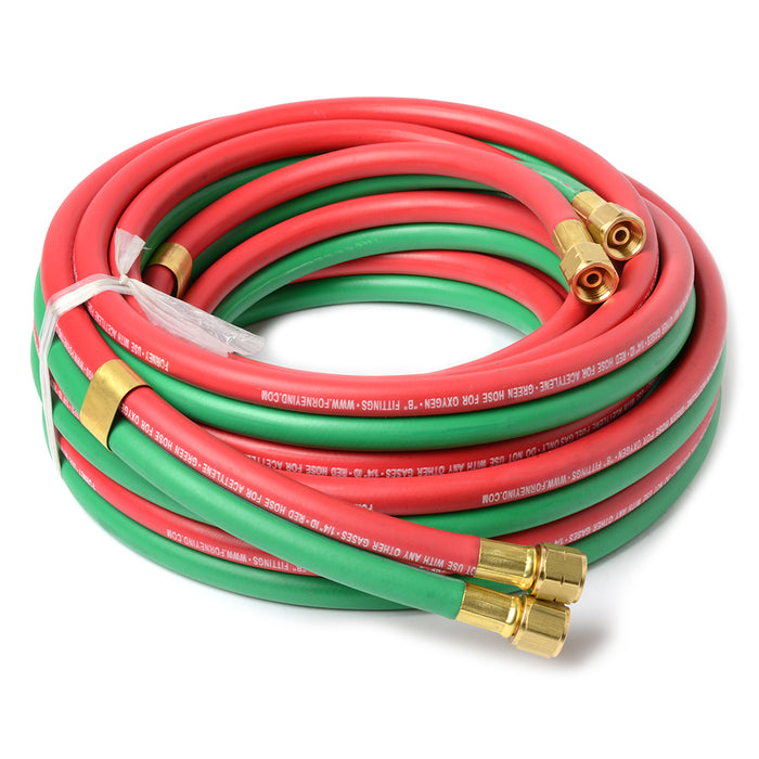 Forney 86145 R-Grade Oxy-Acetylene Hose, 1/4 in x 25ft