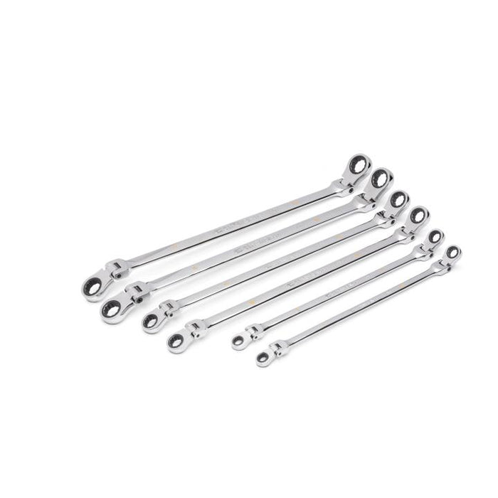 Apex Tool 86830 6 Piece 90-Tooth 12 Point Metric GearBox™ Double Flex Ratcheting Wrench Set