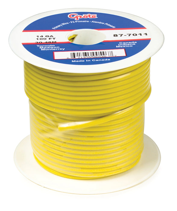 Grote 87-6511 PRIMARY WIRE 12 GAUGE YELLOW 500 FT SPOOL