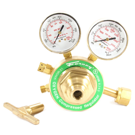 Forney 87100 450 Series Oxygen Regulator, 2-1/2 in Side Mount