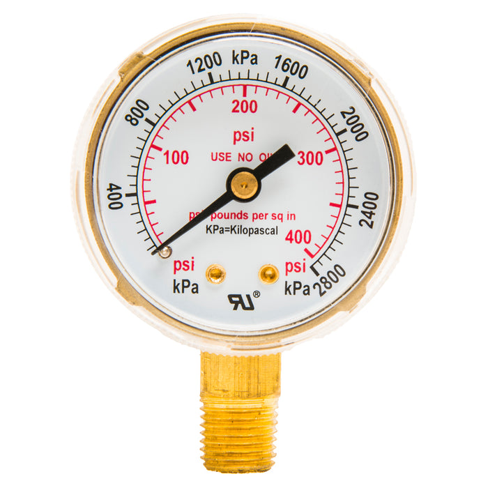 Forney (332) 87728 Regulator Gauge, 2 in, 0-400 PSI