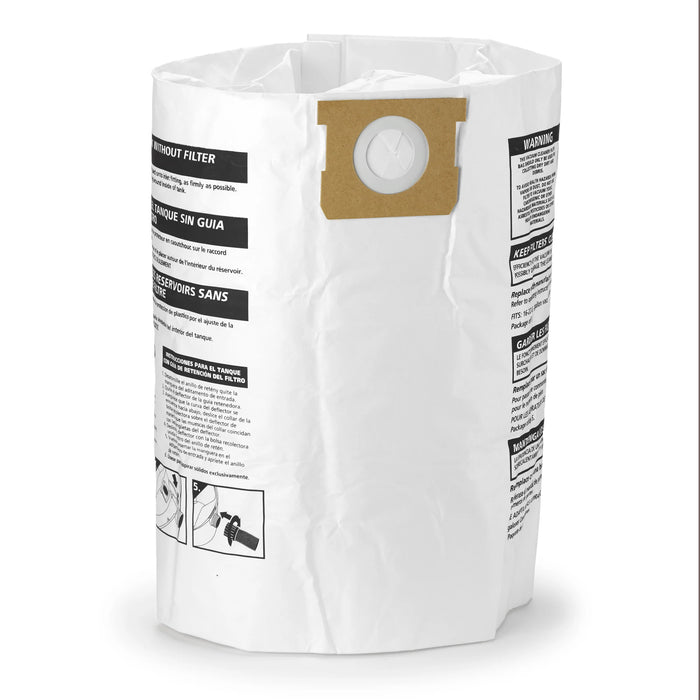 Shop-Vac (364) 9066233 Type F Shop-Vac® 10-14 Gallon* Disposable Filter Bags (3 Pack)