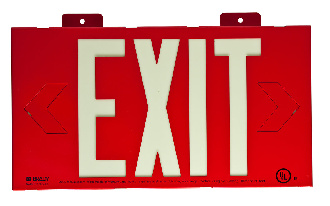 Brady (458) 90885B Non Electric Exit Sign