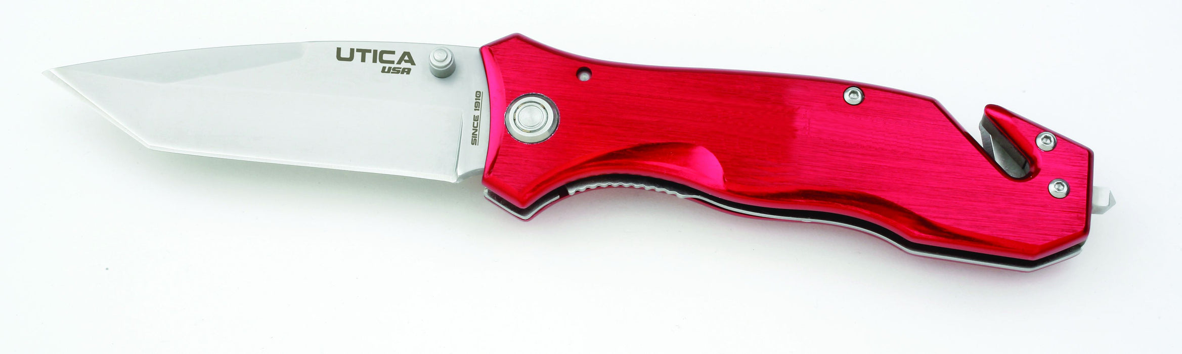 Kutmaster 91-1830RCPBULK Red Rescue Knife - White Box