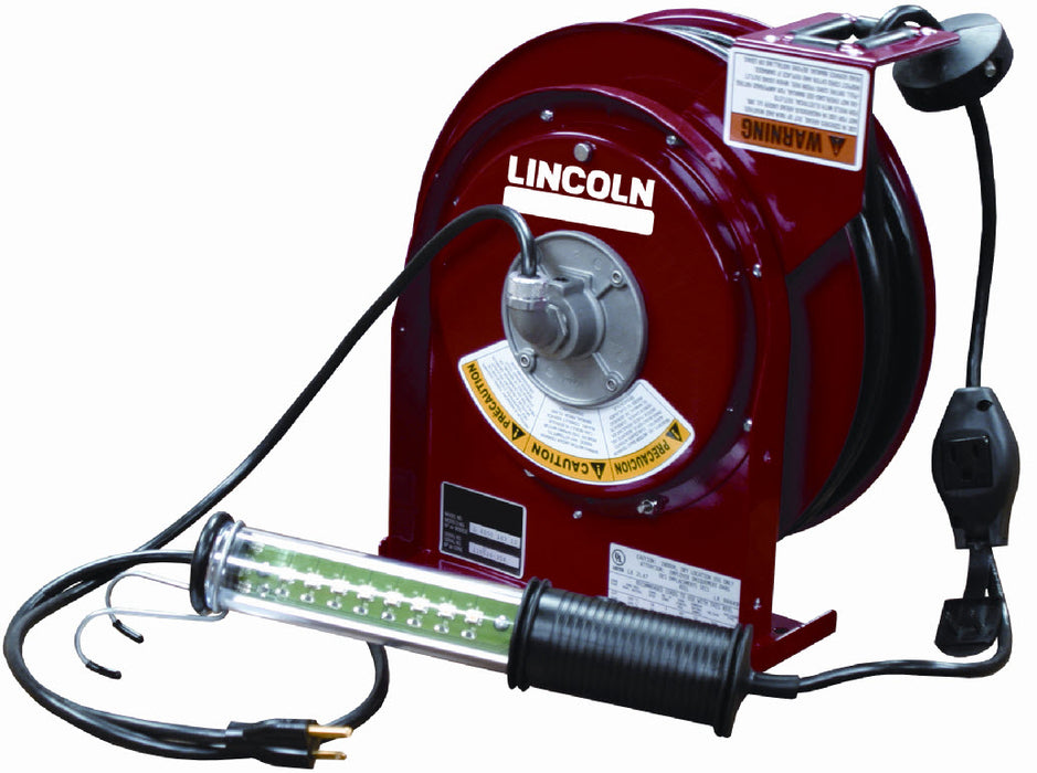 Lincoln (502) 91035 Lincoln Industrial 91035 Heavy Duty, High Output LED Light Reel, 120 VAC, 13 Amps