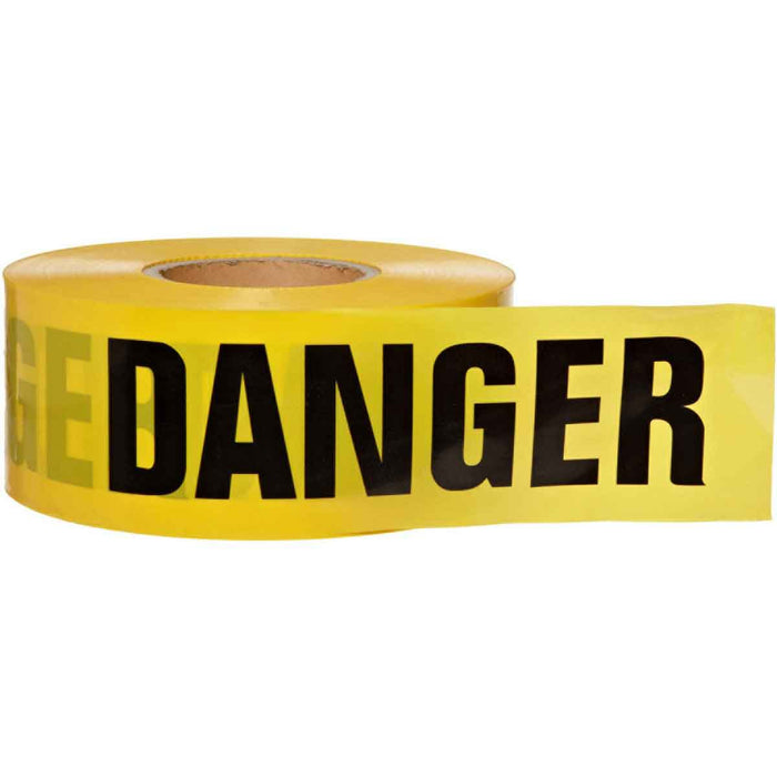 Brady (458) 91213 Danger Barricade Tape, 3 in W x 200 ft L