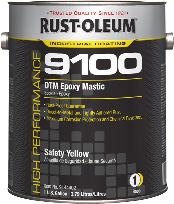 Rust-Oleum (210) 9144402 Rust-Oleum HIGH PERFORMANCE 9100 System DTM Epoxy Mastic 1 gal- SAFETY YELLOW