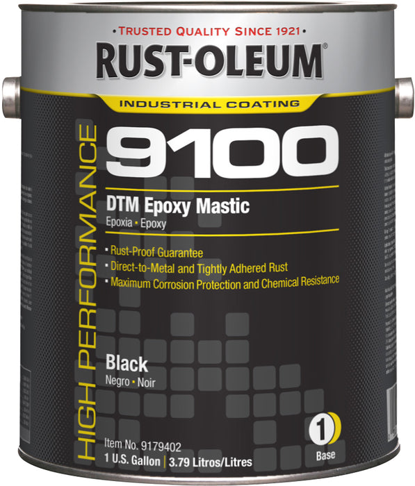 Rust-Oleum (210) 9179402 Rust-Oleum HIGH PERFORMANCE 9100 System DTM Epoxy Mastic 1 gal- BLACK
