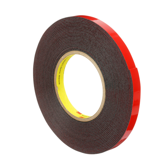 3M (815) 06397 3M™ Automotive Acrylic Plus Attachment Tape 06397, Black, 1/2 In X 10 Yds, 60 mil, 12 per case, Colour: Black, 3M Stock No. 7000126192