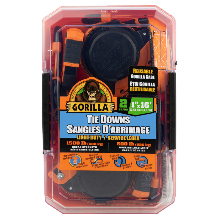 Erickson 92002 (2) 1IN X 16FT 1500 LB SELF LOCKING RETRACTABLE RATCHET STRAP.