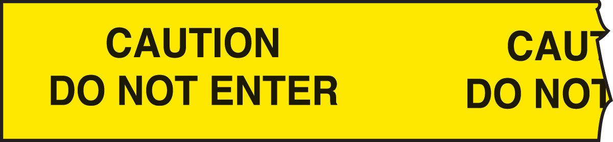 Brady (458) 92306 CAUTION DO NOT ENTER Barricade Tape, 3 in W x 1000 ft L