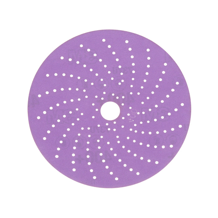3M 31484 3M™ Cubitron™ II Hookit™ Clean Sanding Abrasive Discs, 737U, 400+ grade, 6 in (152.4 mm), 50 discs per carton, Colour: Purple, 3M Stock No. 7100141502