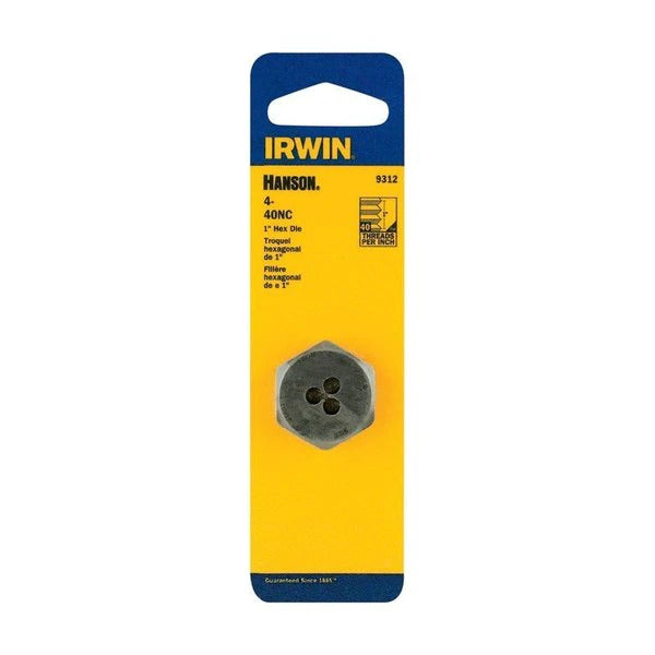 Irwin 9312 HANSON® HEXAGON MACHINE SCREW DIES (HCS), 4 - 40 NS