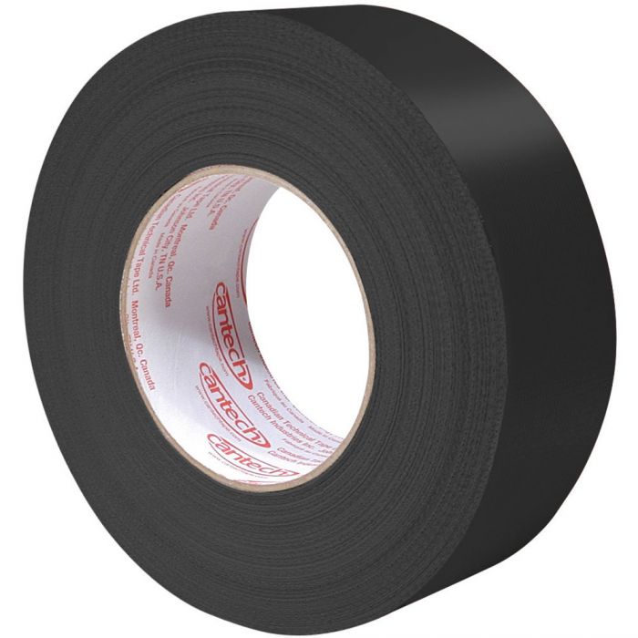 Cantech 94-01-4855 General Purpose Poly Coated Duct Tape, Black, 48mm x 55m