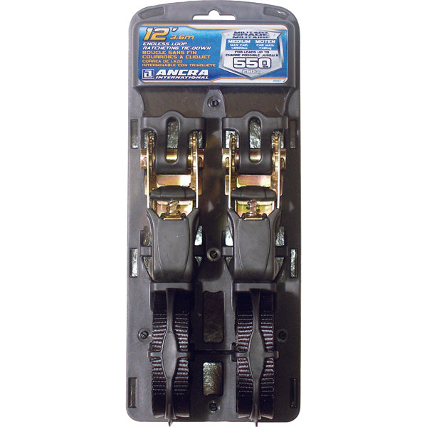 Ancra (880) 95007 2PK, Strap Assy--Ratchet Buckle-152 endless