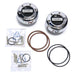 Warn 95060 3 Piece Design 35 Spline 6 Bolt Black Satin Set Of 2