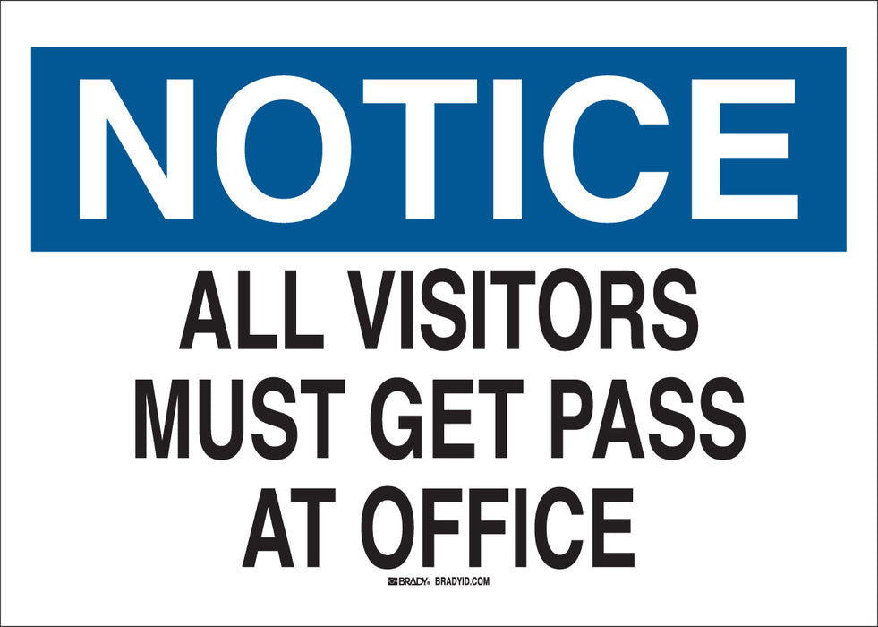 Brady (458) 95211 Health And Safety Sign