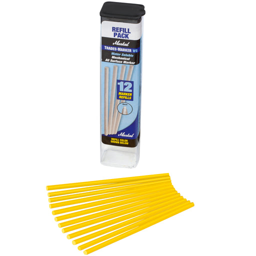 La-Co/Markal 96181 TRADES-MARKER® WS Refills - Mechanical grease pencil refills - Yellow