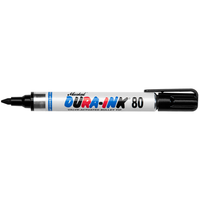 La-Co/Markal 96923 DURA-INK® 80 - Valve-actuated tapered bullet tip permanet ink - Black