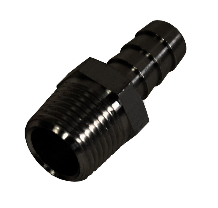 Derale Performance 98101 Straight Hose Barb Fitting (3/8 NPT M x 3/8 Barb)