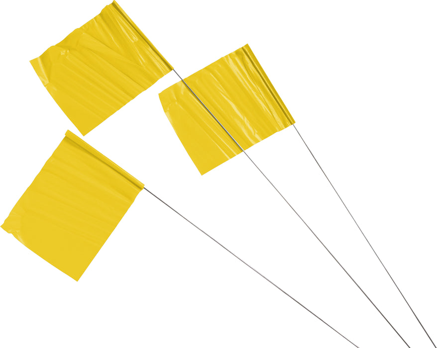 Brady (458) 98174 Utility Marking Flags, Yellow, 100 Pack