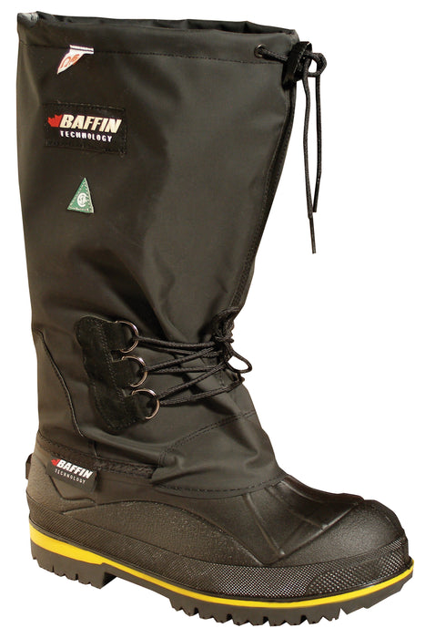 Baffin 98570937498AAA010 Temperature Rating: -100°C/-148°F. Oil and acid resistant Oarprene base. Oil and acid resistant Neoprene upper. Leather reinforced, rust resistant D-ring lacing system. Oil and acid resistant lace and stitching