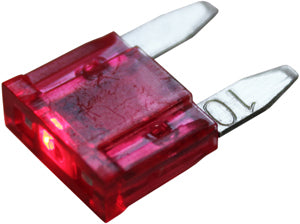 Pico 9910-12 2PCS 10A MIN BLADE FUSES WITH LED - RED