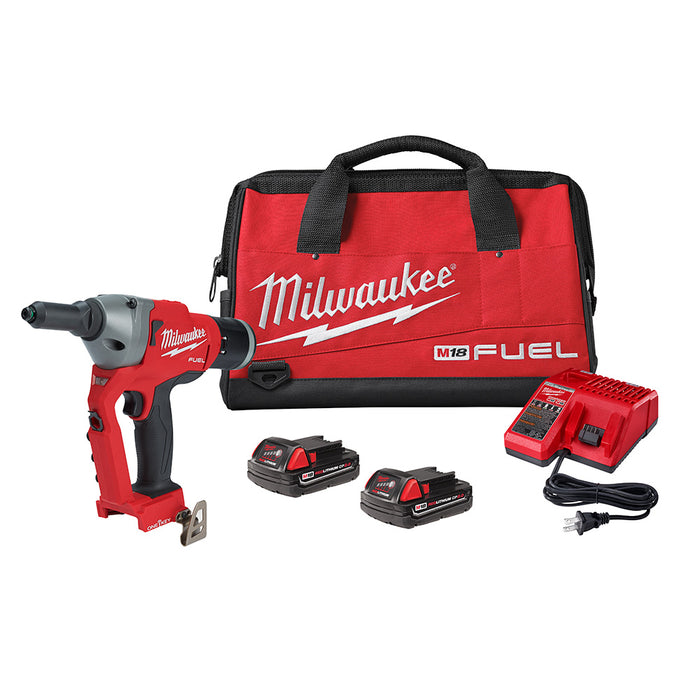 Milwaukee (366) 2660-22CT M18 FUEL 18 Volt Lithium-Ion Brushless Cordless 1/4 in. Blind Rivet Tool w/ ONE-KEY Kit