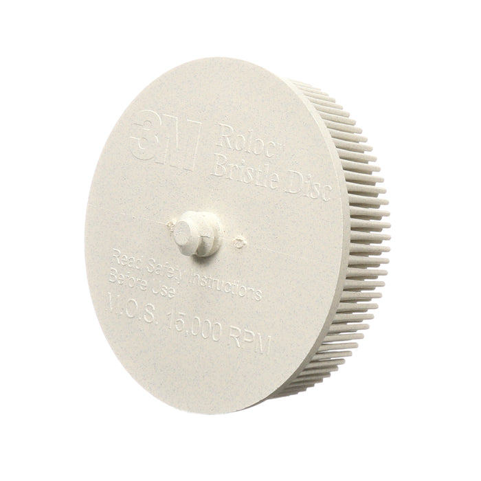 3M 07529 Scotch-Brite™ Roloc™ Bristle Disc, 07529, white, 120, 3 in (7.62 cm), Colour: White, 3M Stock No. 7100138322