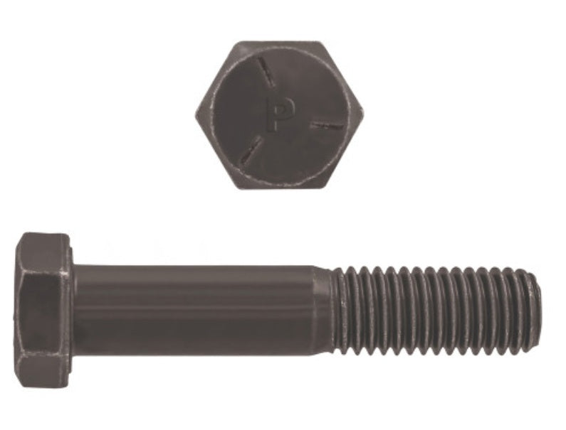 H. Paulin (680) B073-961 Paulin 1-1/2"-6 x 4" Hex Head Cap Screws Grade 5 UNC Bare Metal FT 12 Pcs