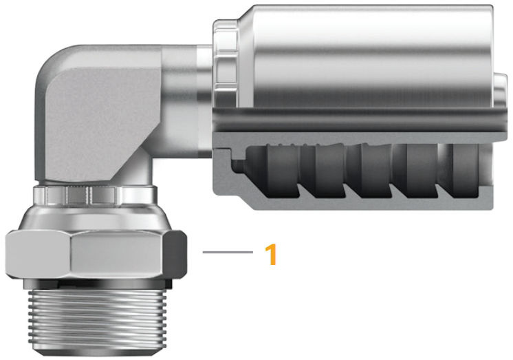 Continental Hydraulic B2-OBMX90B-0405 FITTINGS-B2