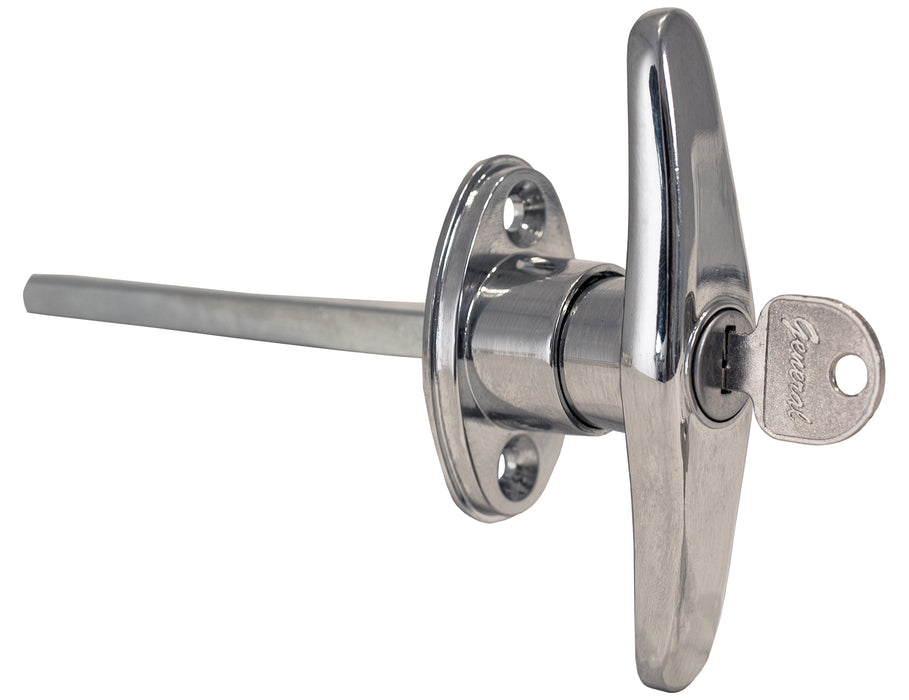 Buyers Products (577) B2392L T-Type Locking Door Handle - 3-7/8 Inch Handle Length with CL001 Key