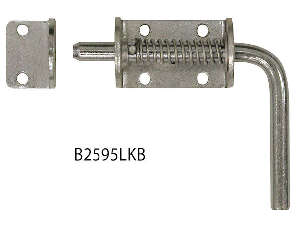 Buyers Products (577) B2595LKB4 4-Pack 1/2IN Zinc Plated Spring Latch Assembly with Keeper