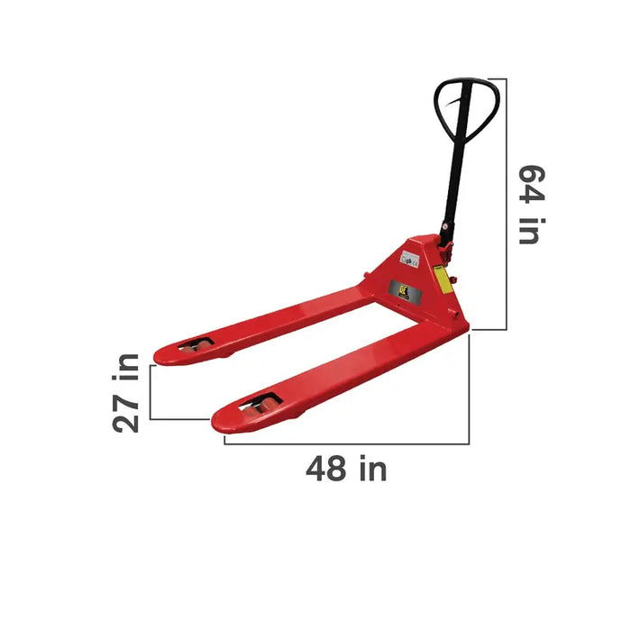 Braber Equipment (373) B27002 5500LB Standard Pallet Jack (27” X 48”)