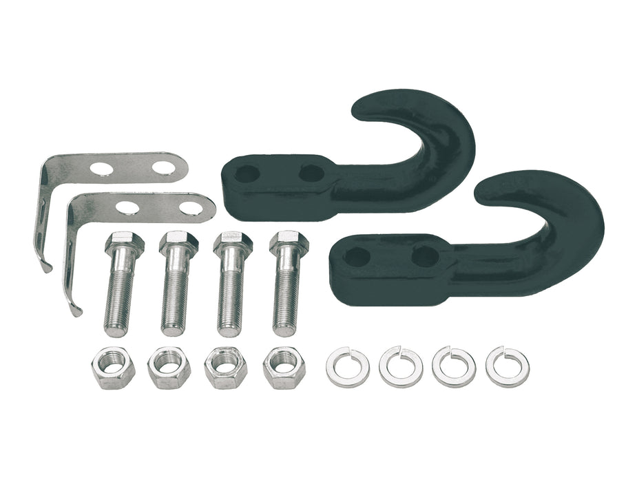 Buyers Products (577) B2799BKT Black Drop Forged Light-Duty Tow Hook With Safety Clip And Bolt Kit-10,000 Pound