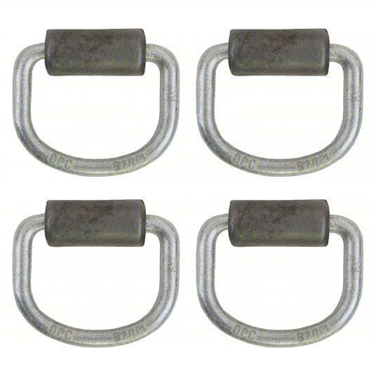 Buyers Products (577) B28F4 4PK 3/8IN FORGED D-RING WITH WELD-ON BRACKET
