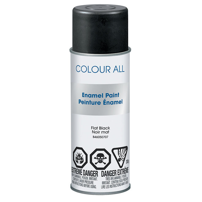 Sherwin Williams B460507 Krylon Colour All Spray Paint, Flat, Black, 283 g