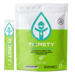 Thersty Hydration BAG1040-LLM Thersty Work Mix Drink, Lemon Lime - 1 Bag of 40 single serve stick packs