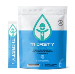 Thersty Hydration BAG1040-RAZ Thersty Work Mix Drink, Blue Raspberry - 1 Bag of 40 single serve stick packs