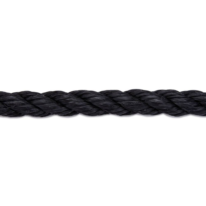 Tuff Rope (344) BPT-12-100 1/2" x 335' Twisted Polypro Rope Black (12mm x 100m)