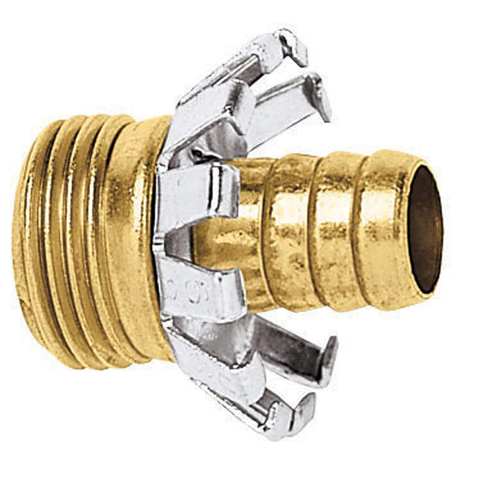 Gilmour (476) 858014-1001 Hose Repair Male Clinch Coupling - Brass - 5/8".