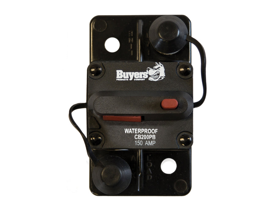Buyers Products CB151PB 150 Amp Circuit Breaker With Manual Push-to-Trip Reset With Large Frame