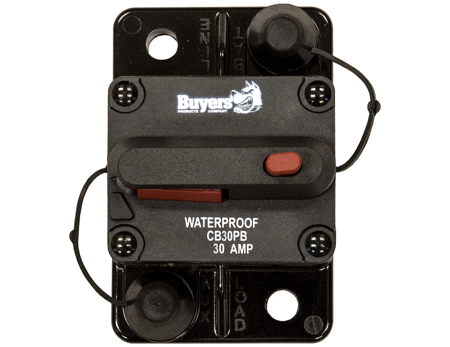 Buyers Products (577) CB30PB 30 Amp Circuit Breaker With Manual Push-to-Trip Reset