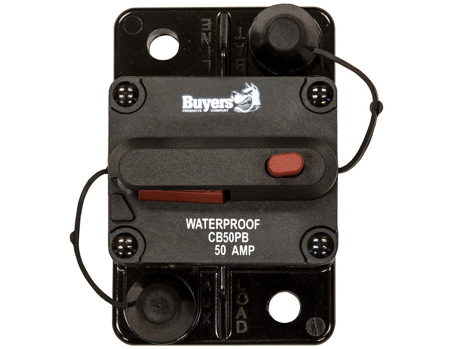 Buyers Products CB50PB 50 Amp Circuit Breaker With Manual Push-to-Trip Reset