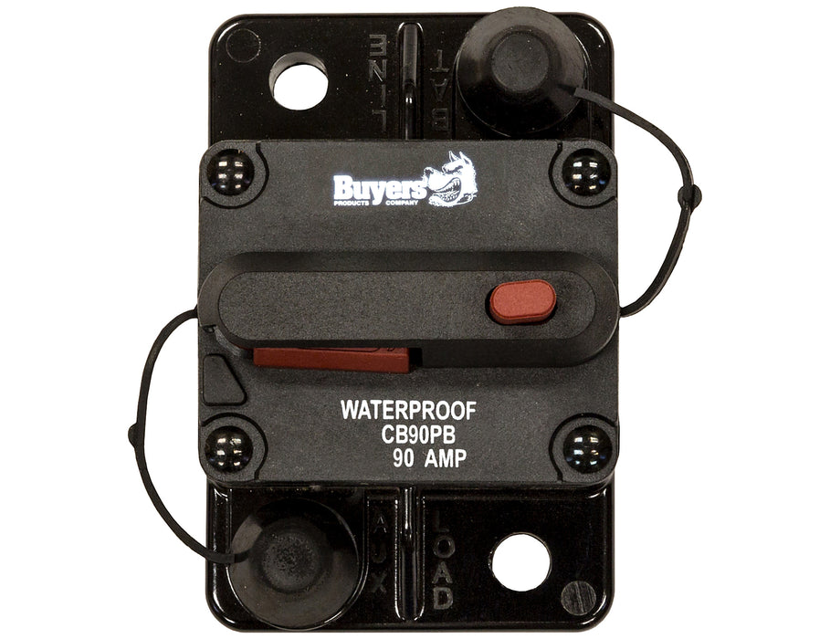 Buyers Products (577) CB90PB 90 Amp Circuit Breaker With Manual Push-to-Trip Reset