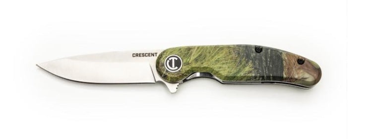 Apex Tool (442) CPK325CC Crescent 3-1/4" Drop Point Composite Handle Pocket Knife, Camo