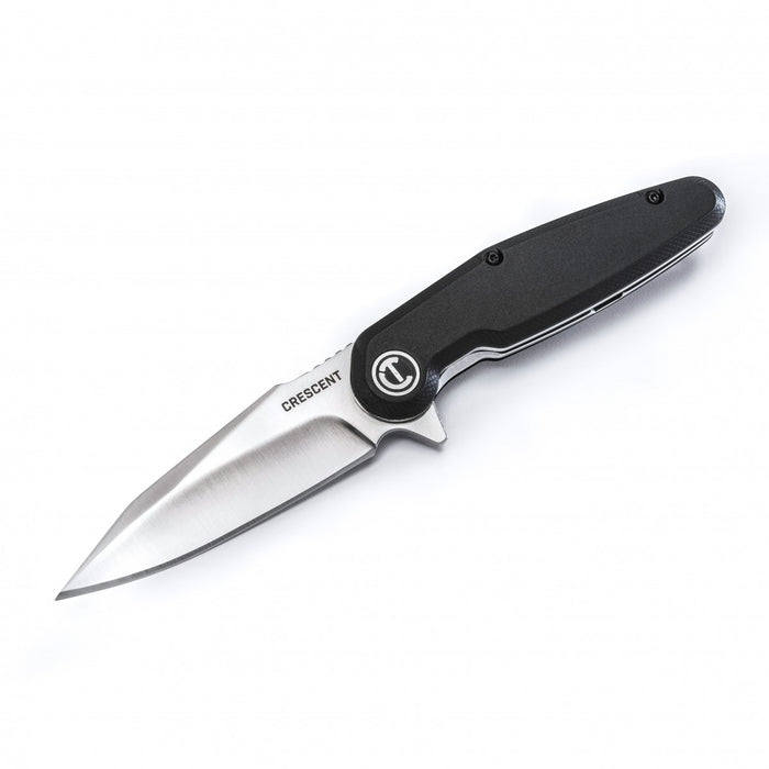 Apex Tool (442) CPK350C Crescent 3-1/2" Harpoon Blade Composite Handle Pocket Knife, Black