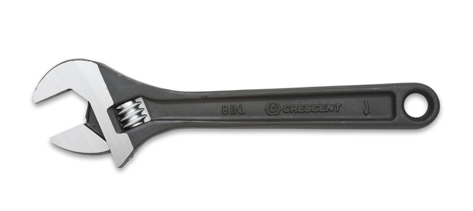 Apex Tool AT28VS Crescent ADJ WRENCH, 8", BLACK PHOSPHATE, CARDED.